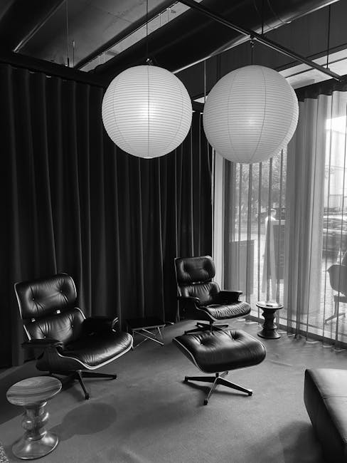 Luxury lounge interior with elegant seating and ambient lighting