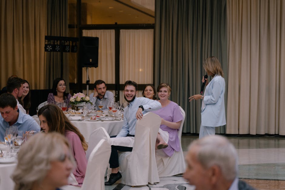 Monte Carlo Masquerade event with elegant masked guests and entertainment tables